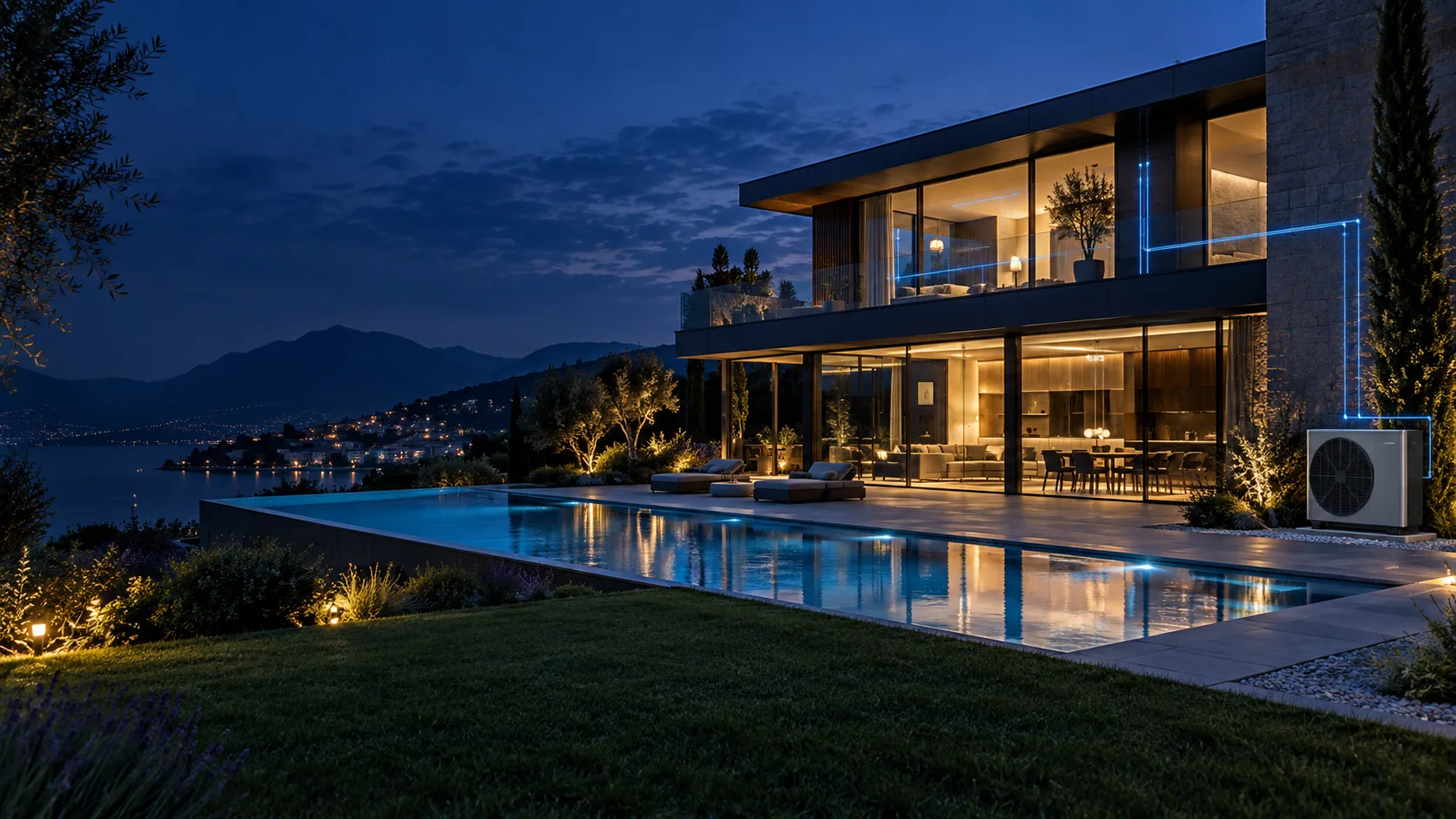 Villa contemporanea con sistemi impiantistici intelligenti